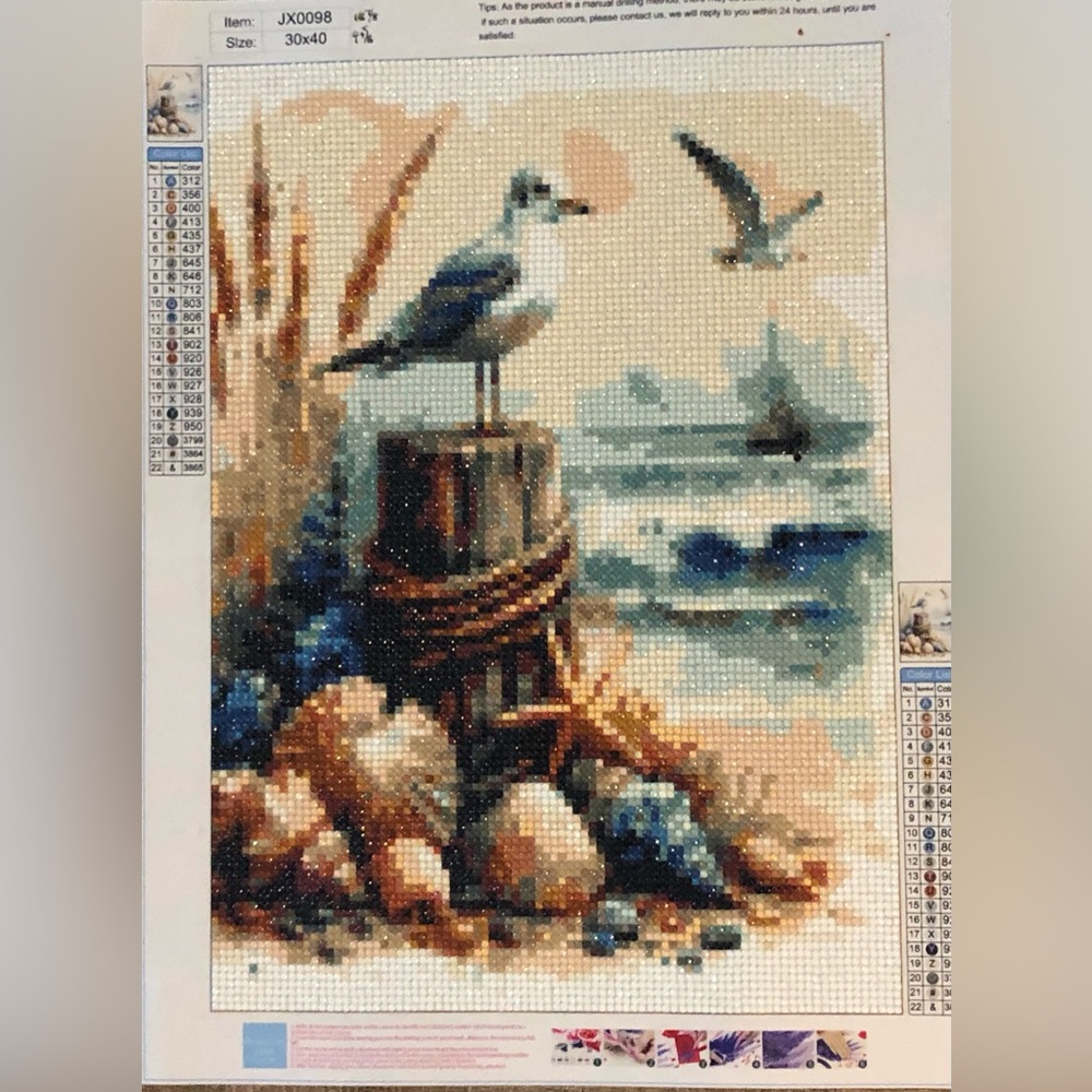 New Unframed Seagull Coastal Diamond Painting Mosaic